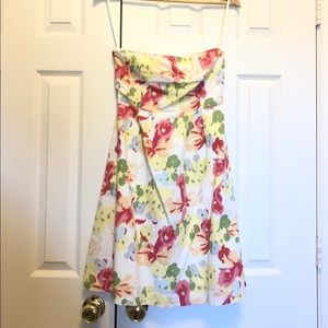 JCrew strapless floral dress
